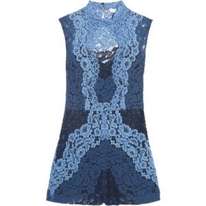 **SOLD** Sandro Lace Blue Romper